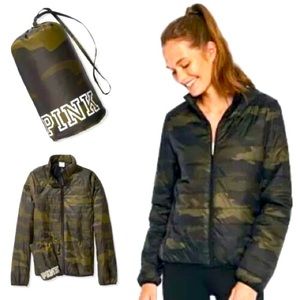 PINK Women’s Lightweight Camo Puffer Jacket
